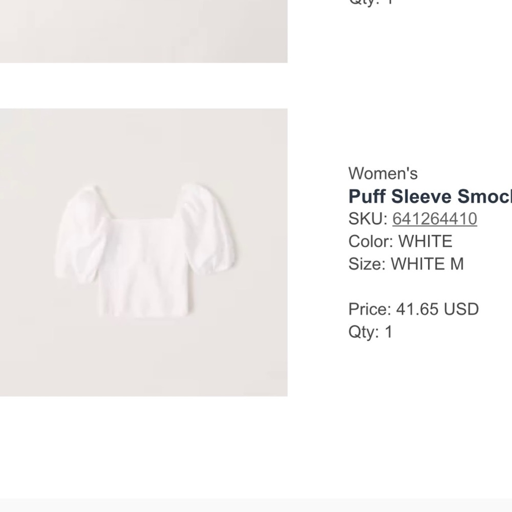 Puff sleeve smocked crop top